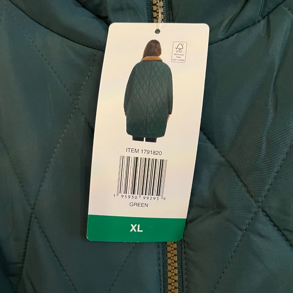 Womens original Weatherproof Vintage Jacket with Pockets Green Size XL NWT - Picture 6 of 11